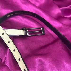 NWT Elegant Black and White Leather Belt from the bay